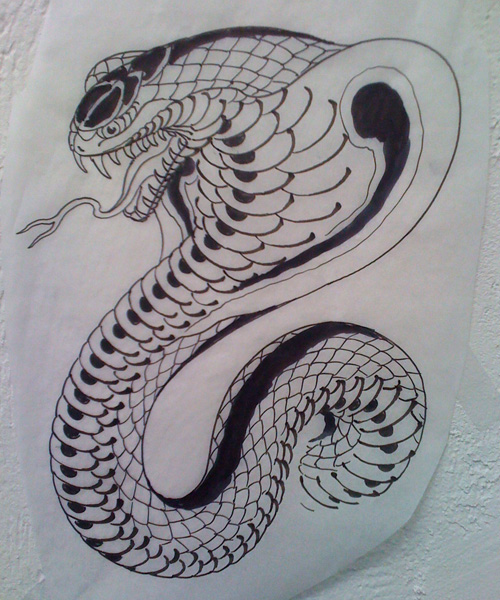 Cobra tattoo sketch